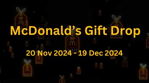 mcdonalds gift drop